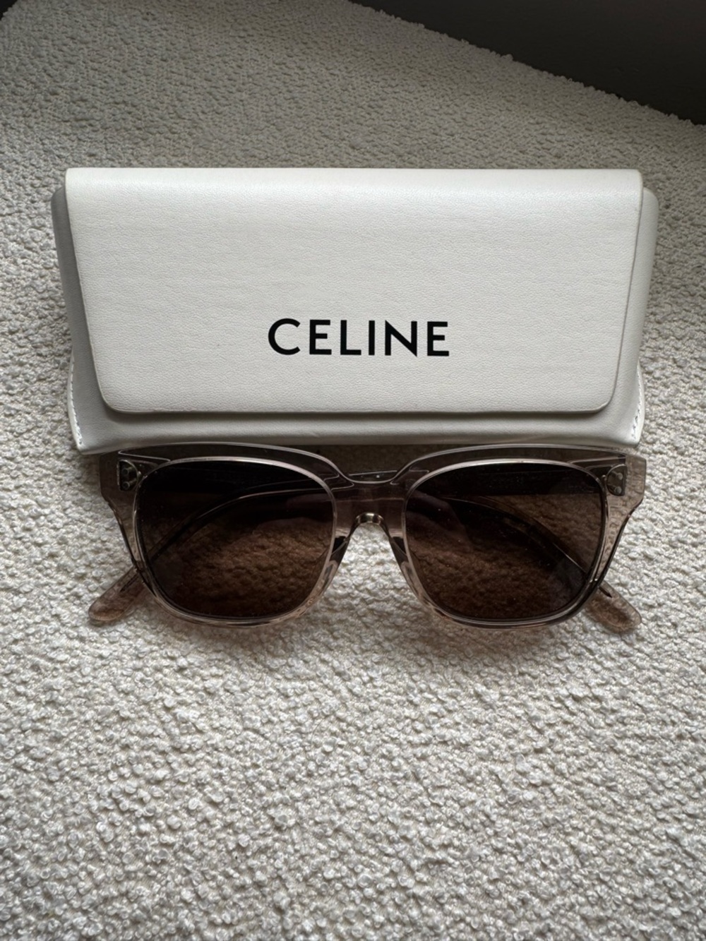 Celine Brown Transparent Frame Sunglasses
